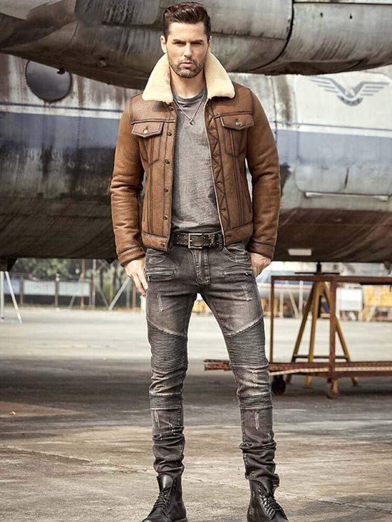 Brown Aviator RAF B3 Leather Jacket – Chamra Handcrafted