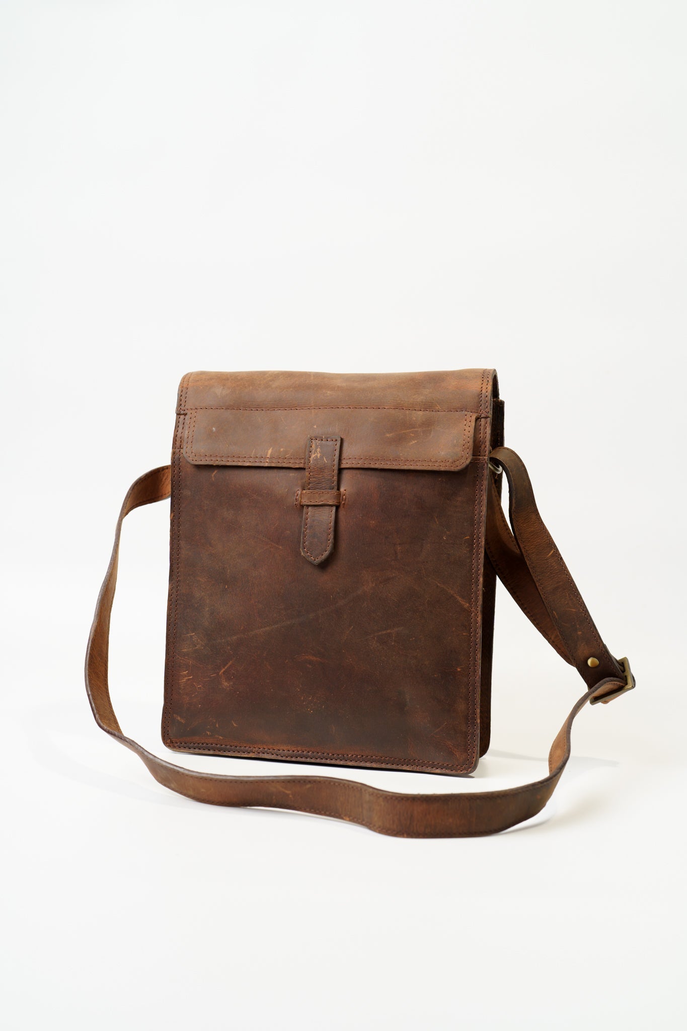 Leather Crossbody Bag Rustic Brown for Women