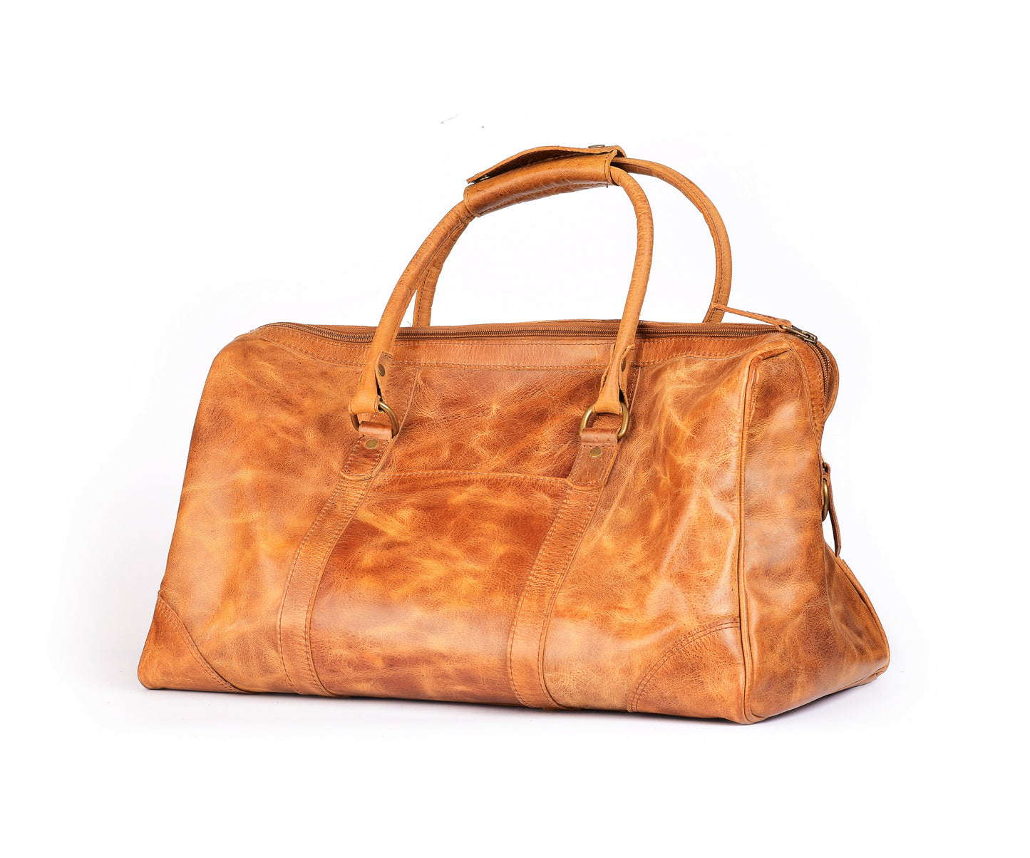 Brown Crazy Horse Leather Duffle Bag