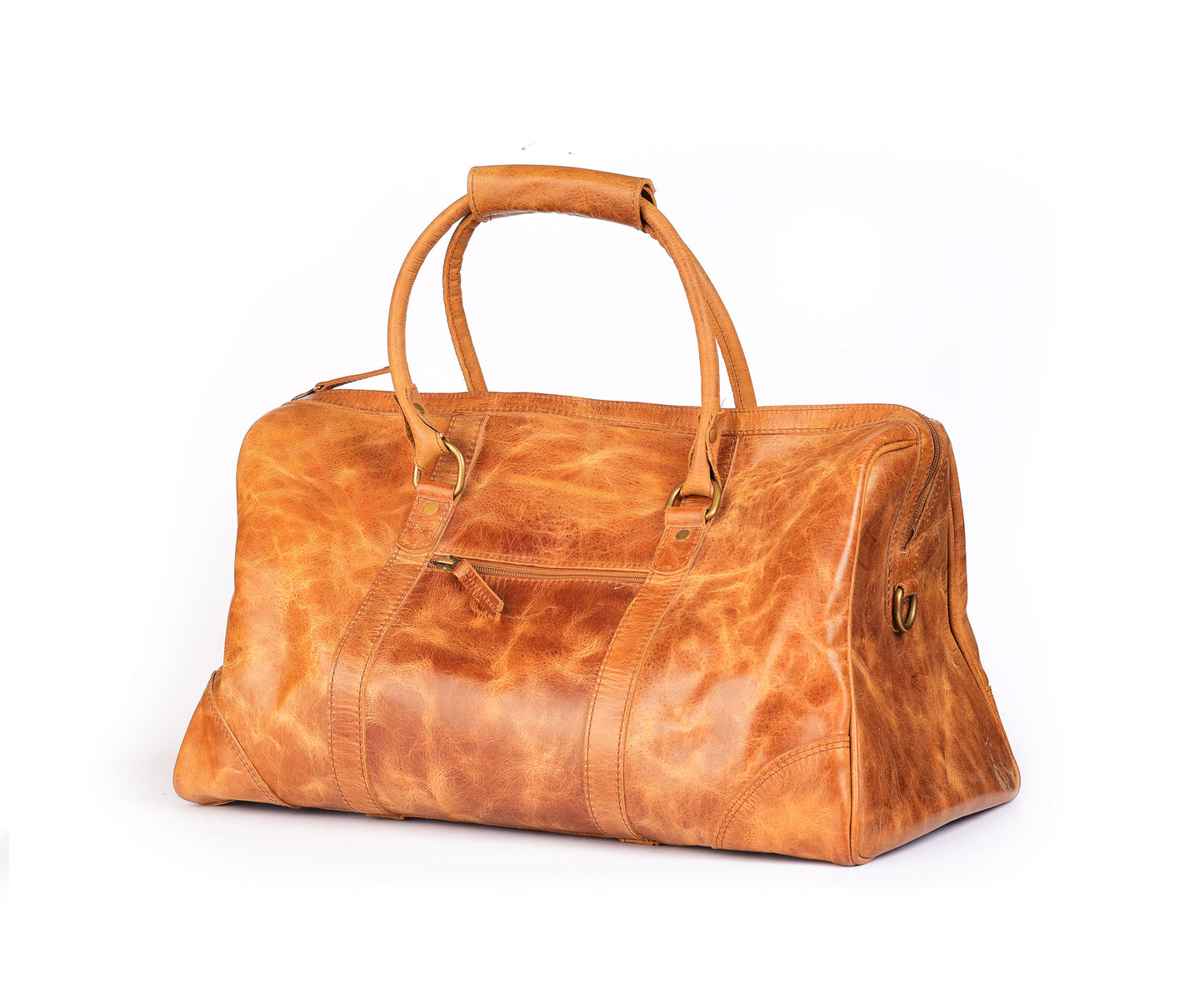 Brown Crazy Horse Leather Duffle Bag