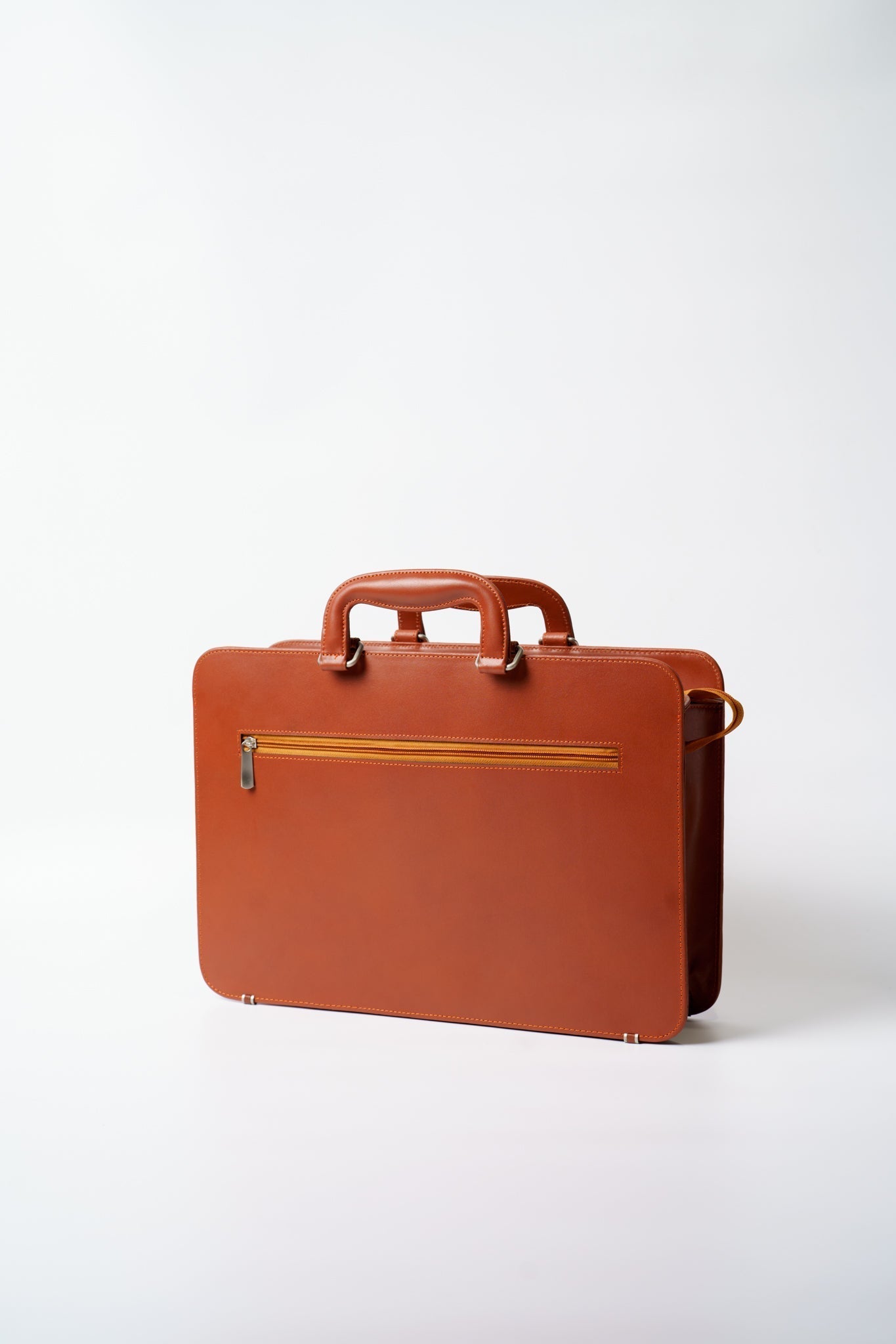 Cognac Leather Briefcase and Laptop Bag
