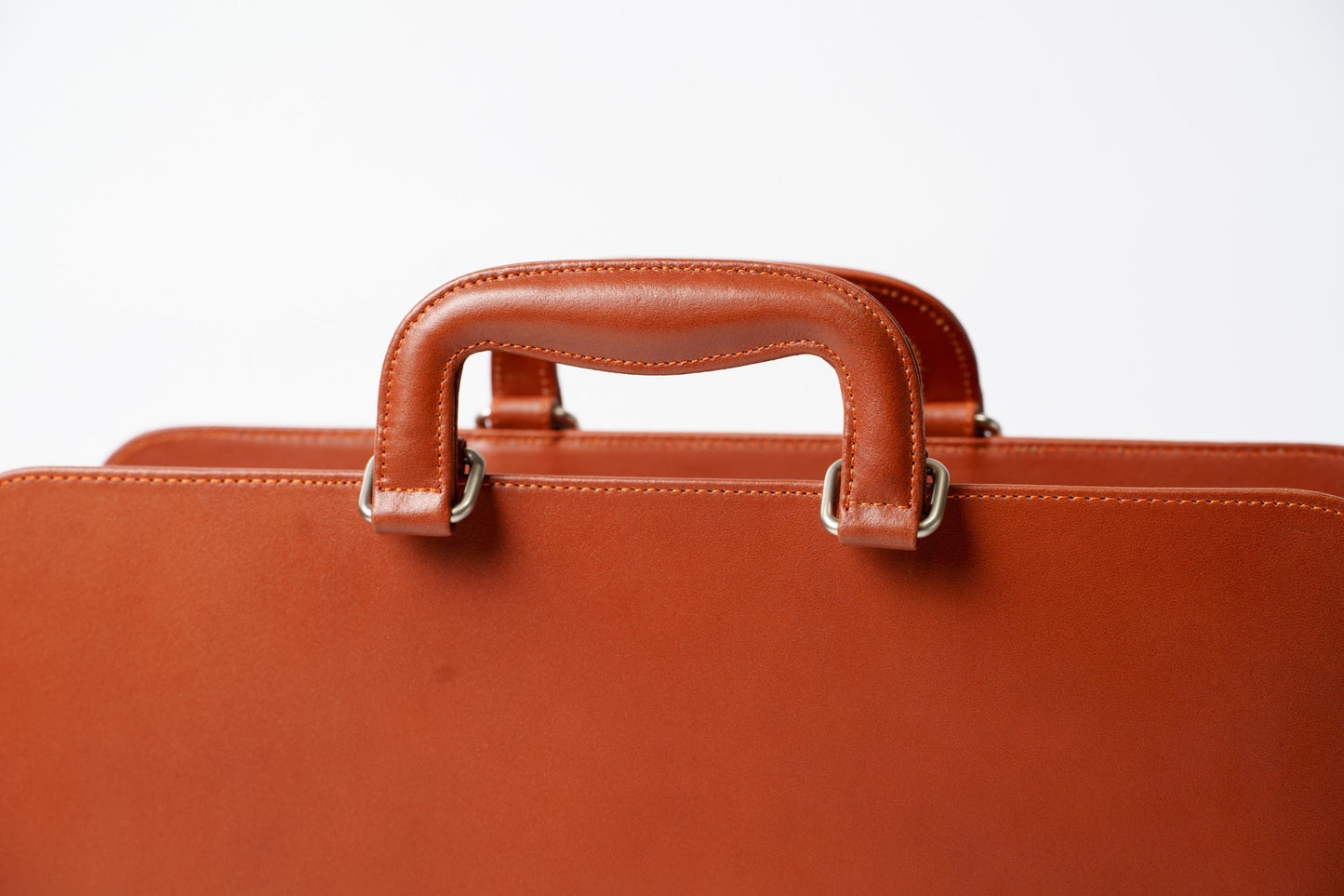 Cognac Leather Briefcase and Laptop Bag
