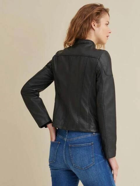Women's Bomber Leather Jacket