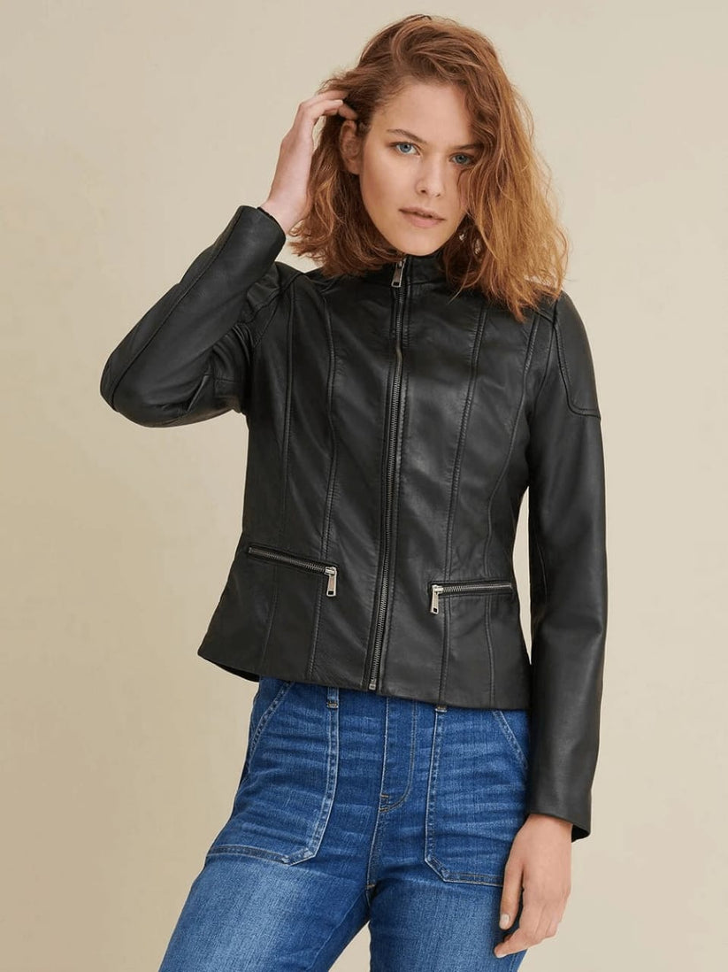 Women's Bomber Leather Jacket – Chamra Handcrafted