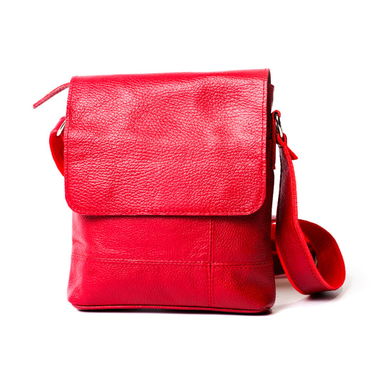 Leather Shoulder Bag for Women Candy Red