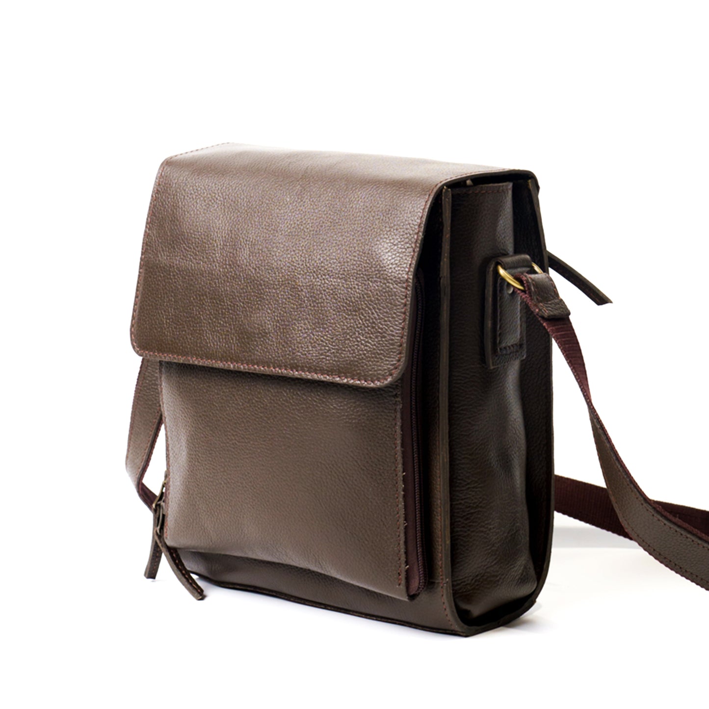 Leather Crossbody Bag Dark Brown for Women