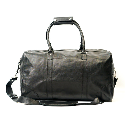 Leather Duffel Bag - Black Gym Bag