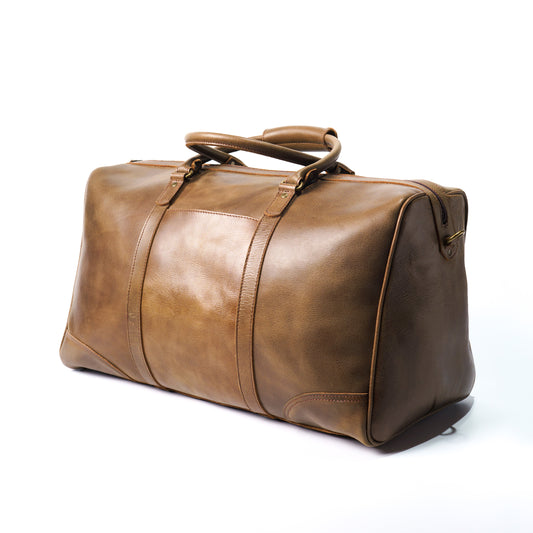 Leather Duffel Bag - Chocolate Brown